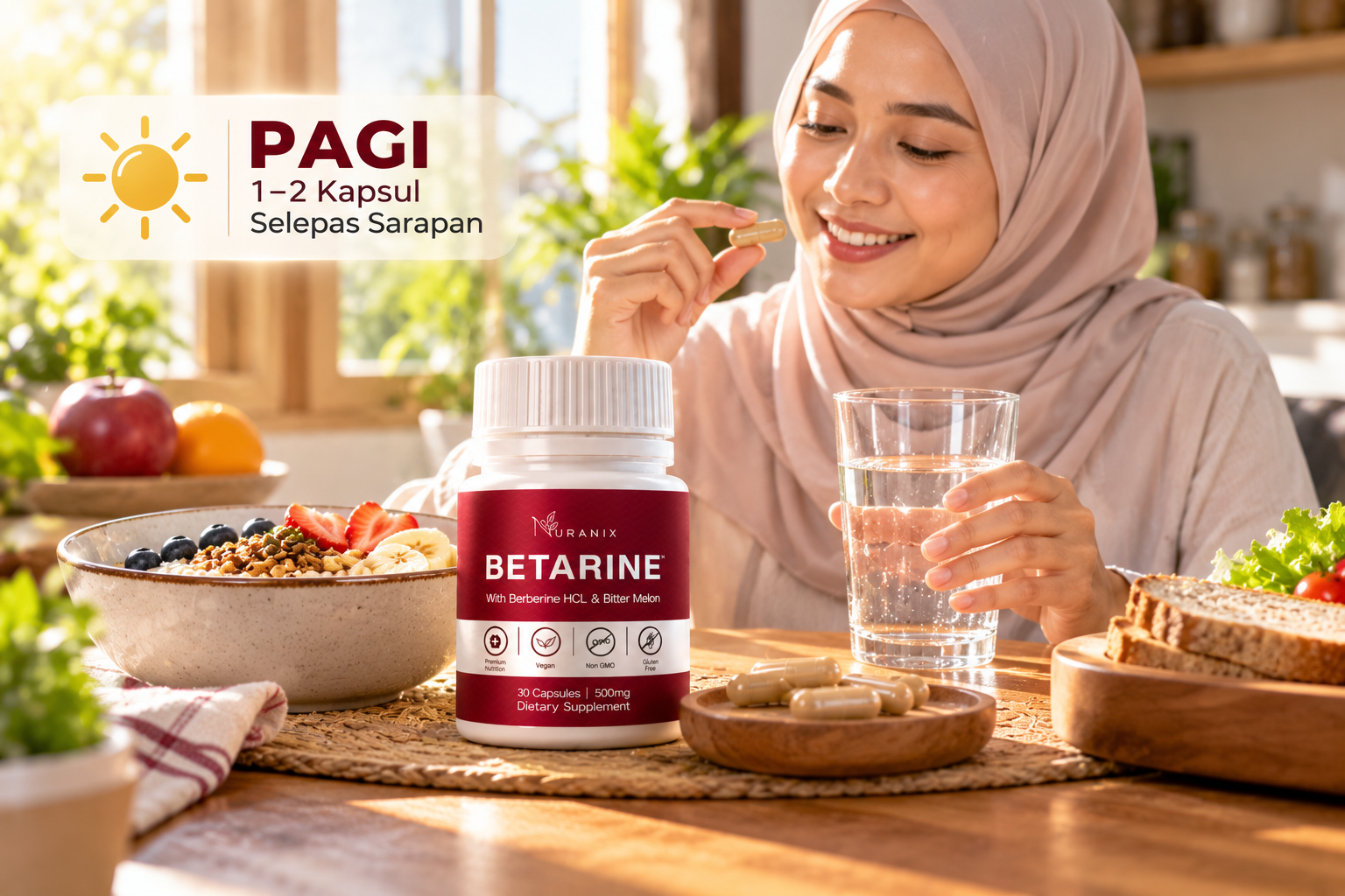Rutin Betarine waktu pagi