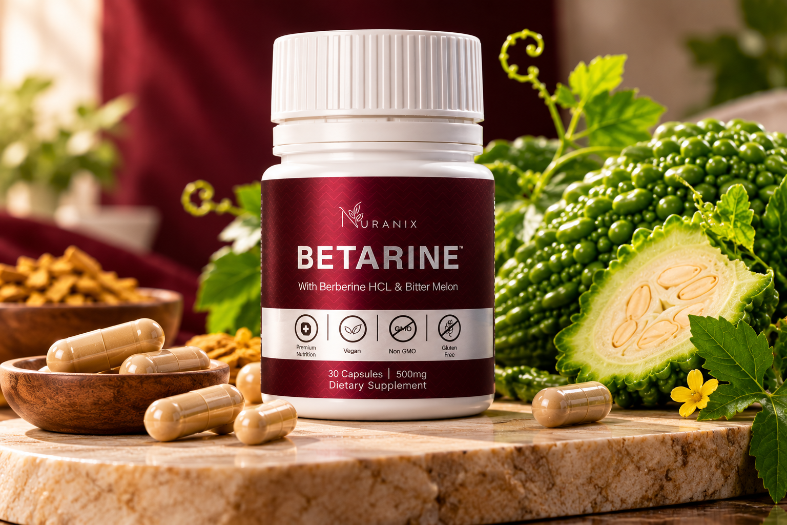 Close-up produk Betarine Nuranix